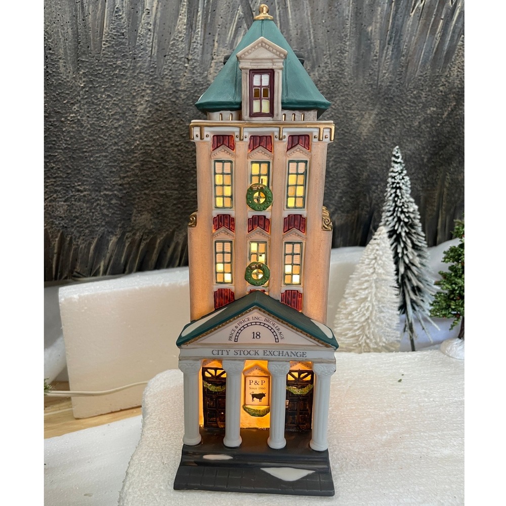 Dept 56 Christmas In The City BROKERAGE HOUSE Village 5881-5 Stock Exchange